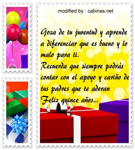 Gratis frases de cumpleaños para quinceañera con imágenes 